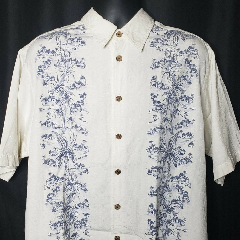 Caribbean Pineapple L Silk Blend Hawaiian Shirt